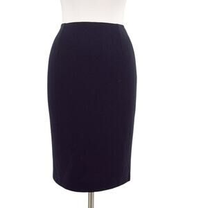 Vintage Charles Gray London Women’s Navy Knee Length Pencil Skirt Size 6 Poly